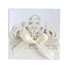 Ivory Invitation Card Business Invitation Holiday Greeting Card Laser Cut Paper